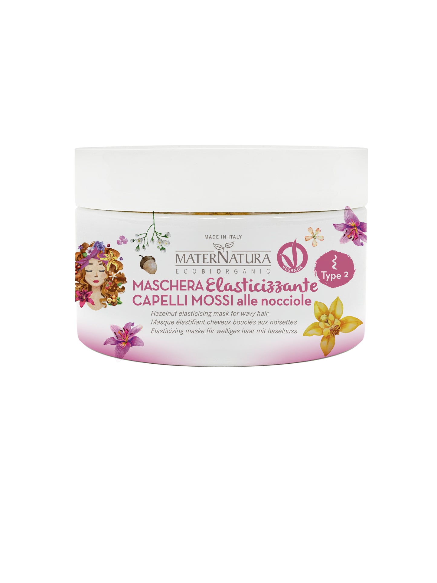 Maschera elasticizzante capelli mossi alle nocciole