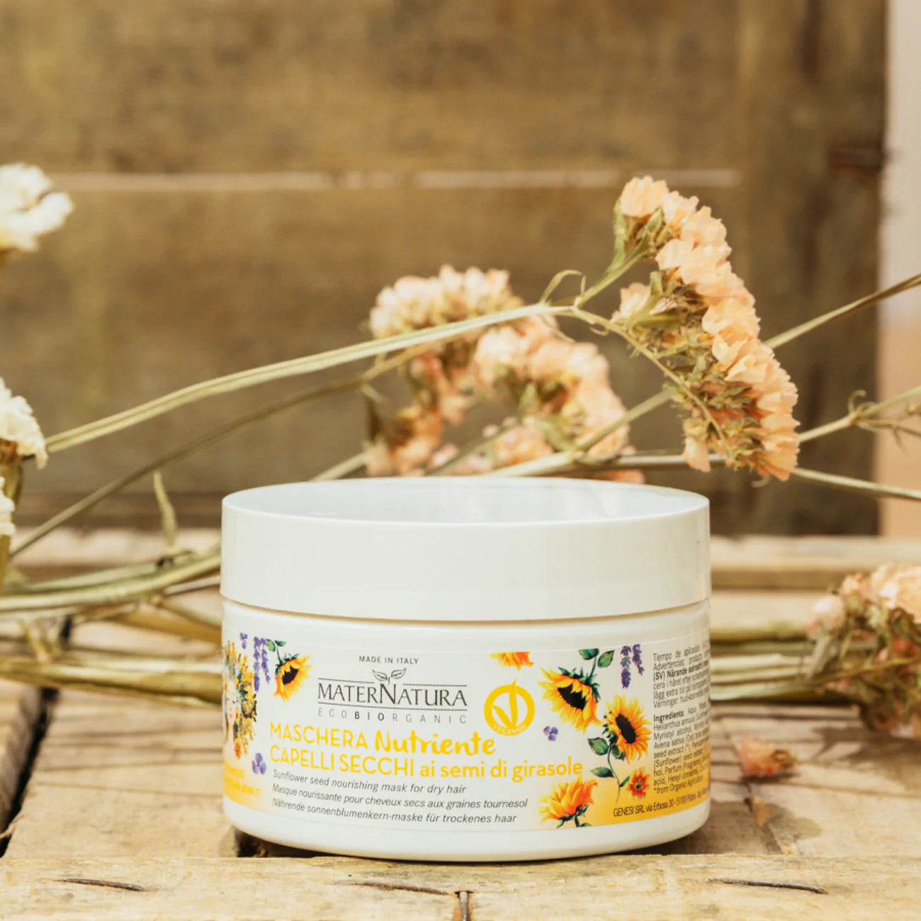 Maschera nutriente capelli secchi ai Semi di Girasole