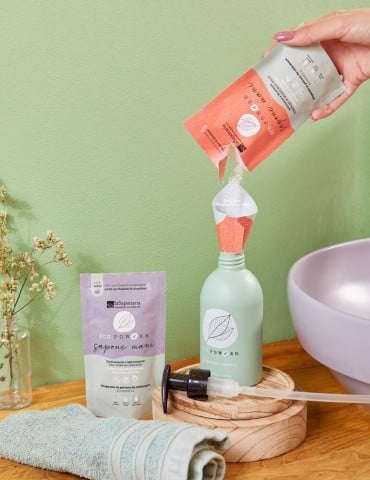 Dispenser refill Eco-shampoo in alluminio