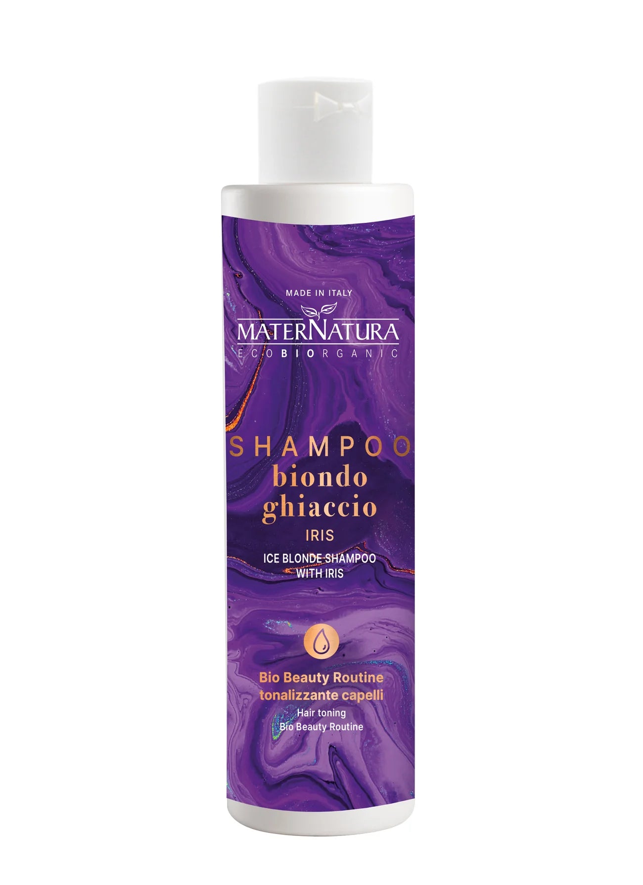 Shampoo tonalizzante capelli biondo ghiaccio all'iris