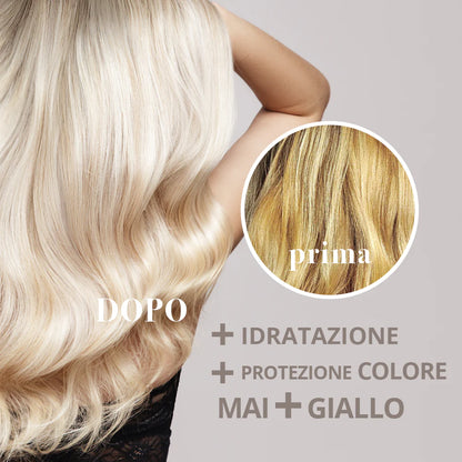 Shampoo tonalizzante capelli biondo ghiaccio all'iris