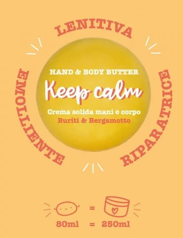 Crema solida mani e corpo lenitiva Keep calm